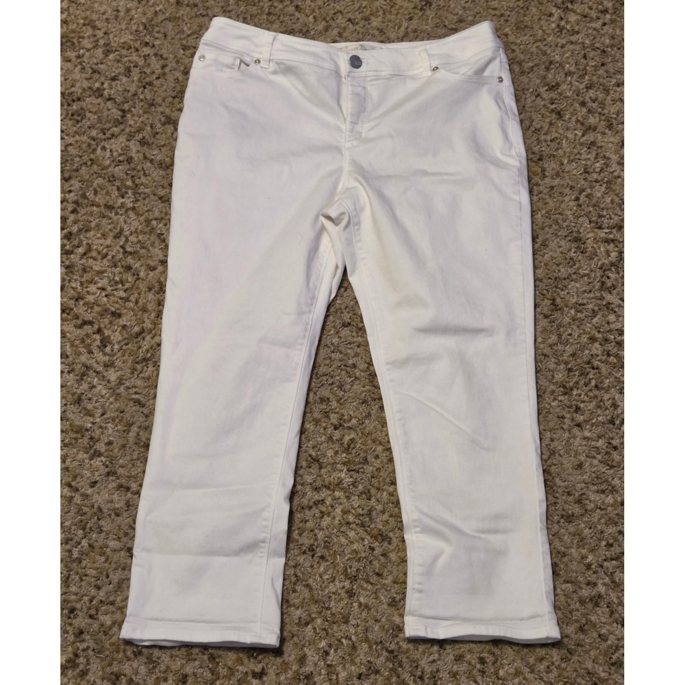 Cato Denim Contemporary Pants‎ Women's Size 12 White